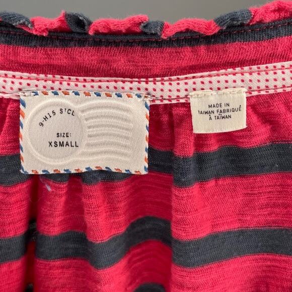 Anthropologie Postmark Fleur Trim Henley Shirt Sz XS - Picture 4 of 5